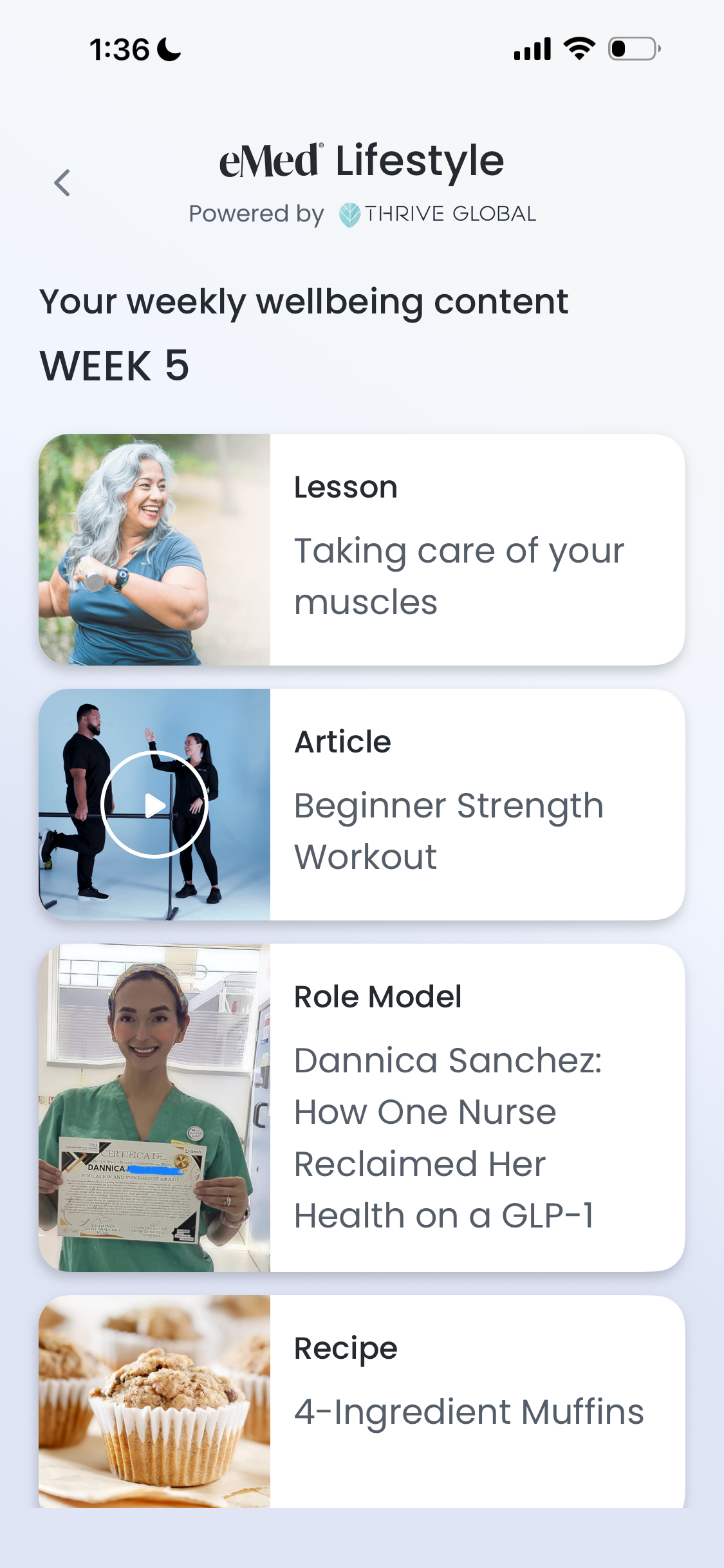 eMed Lifestyle weekly wellbeing content