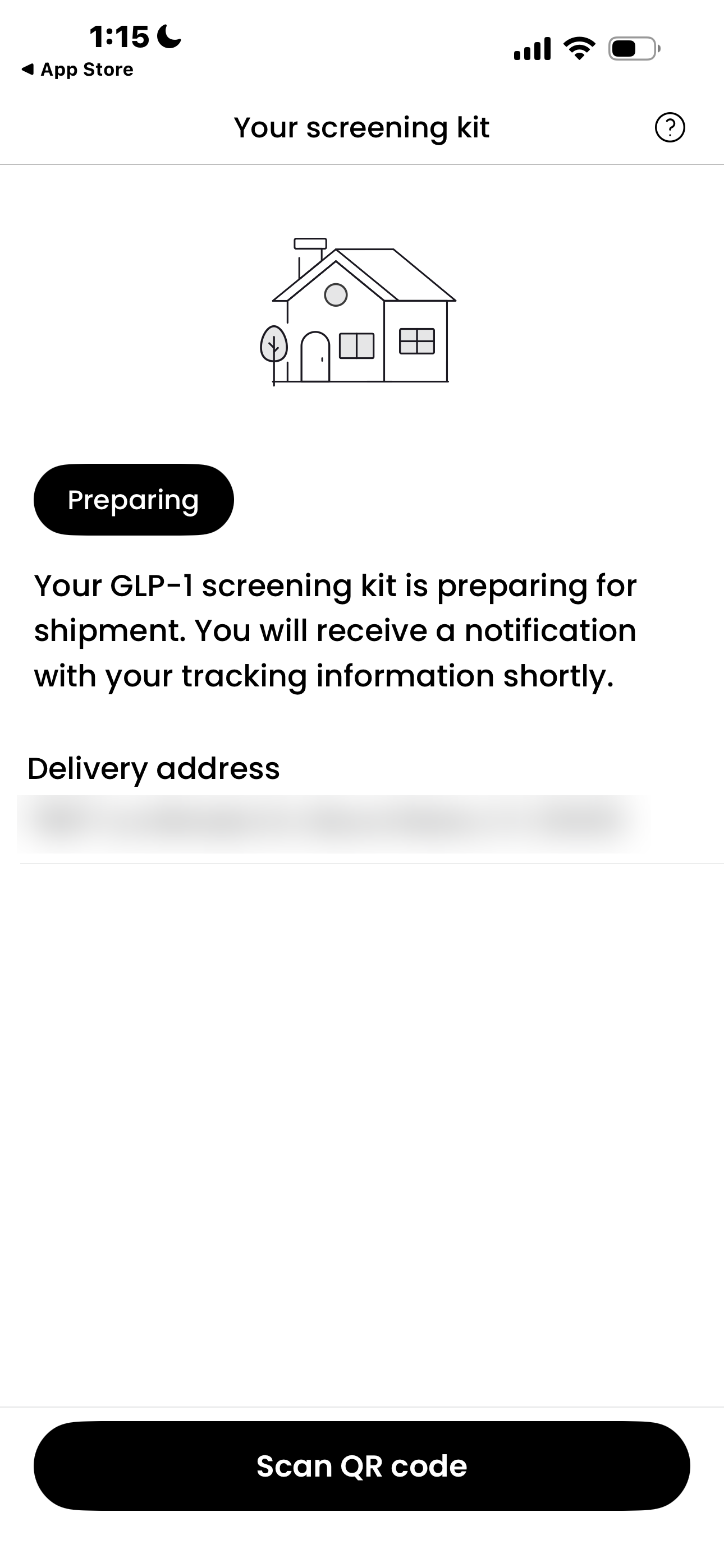 Earlier eMed screening-kit tracking screen