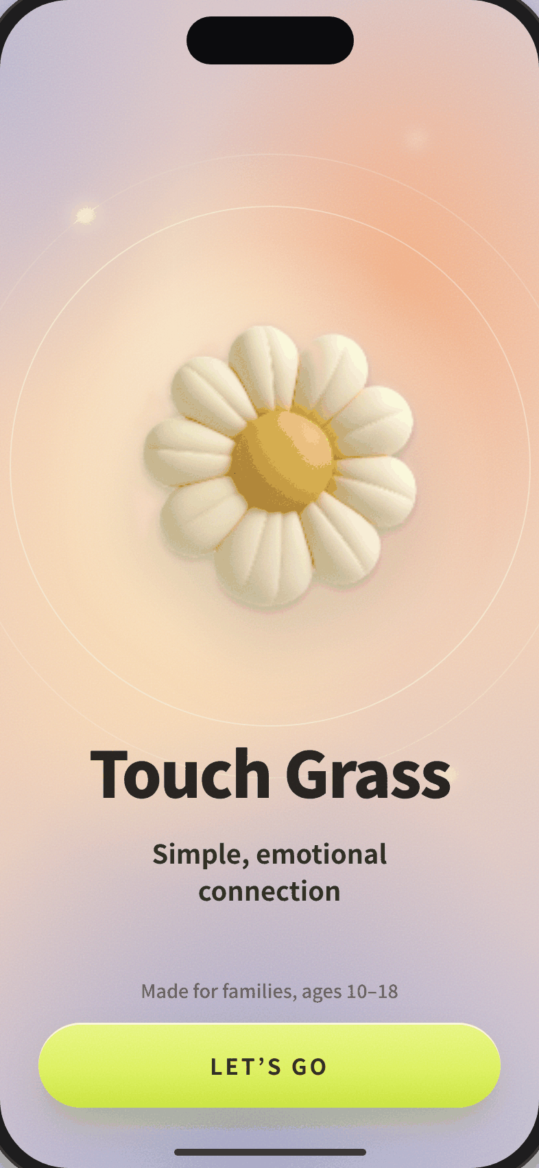 Touch Grass app screen